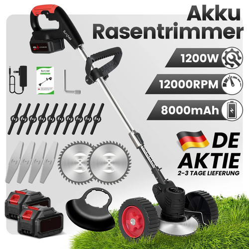 1800w akku rasentrimmer mit - akku, 2