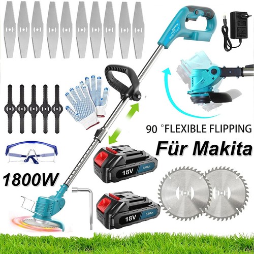 1800w akku rasentrimmer mit - akku,